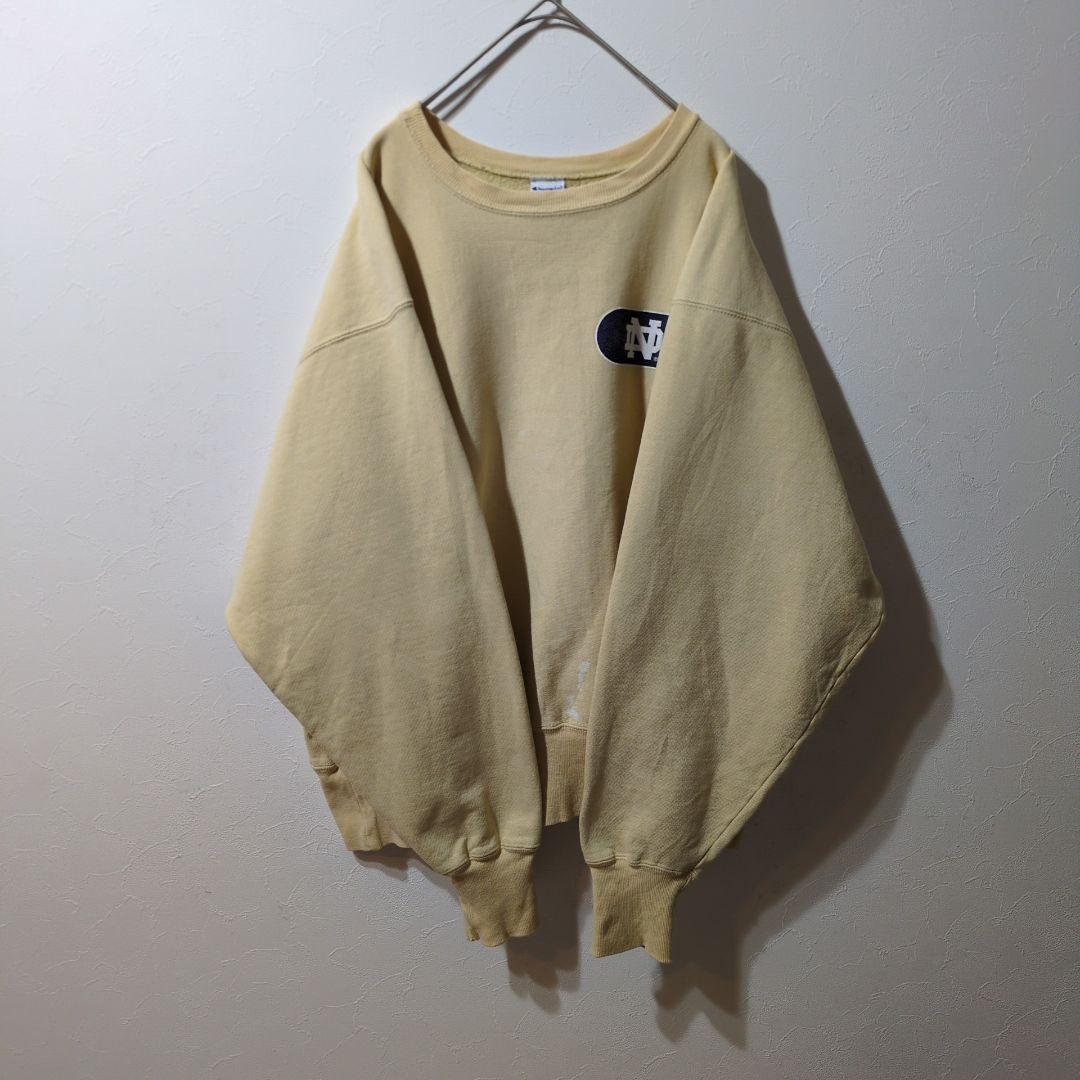 90s Champion リバースウィーブ カレッジ 刺繍タグ スウェット L