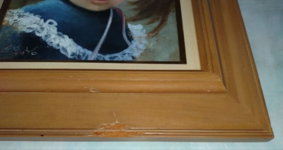 藤岡心象氏の油彩画、F3号「手あみのセーター」 - メルカリ