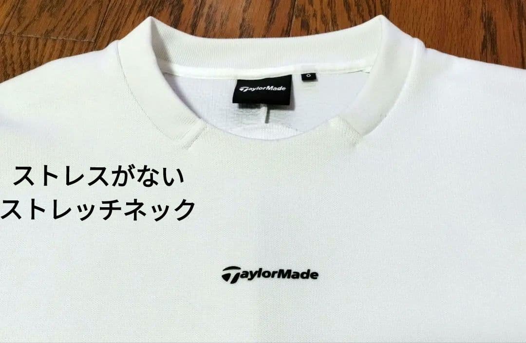 TaylorMade ホワイト 厚手冬素材カットソー、バックプリント