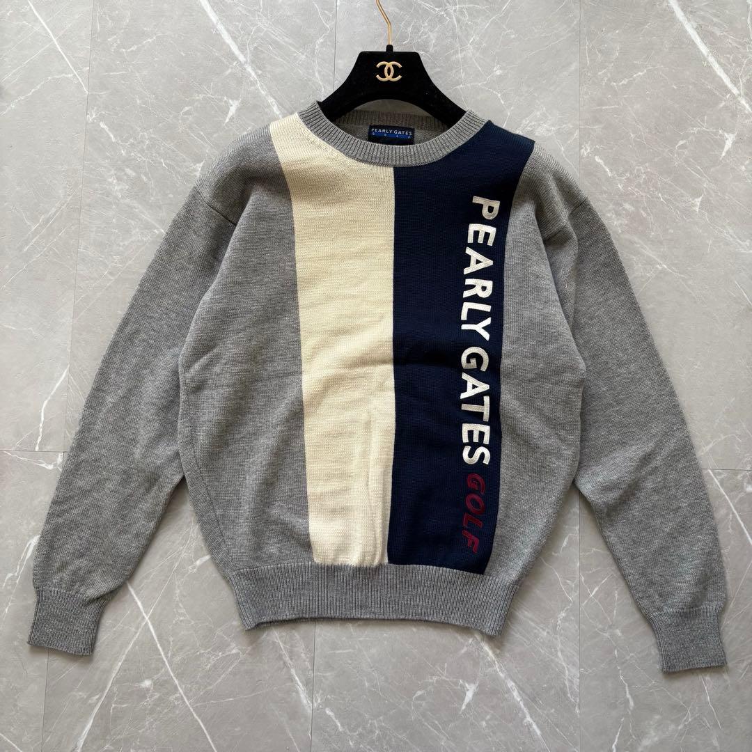 パーリーゲイツ　ビッグロゴ　ゴルフ　ニット　セーター