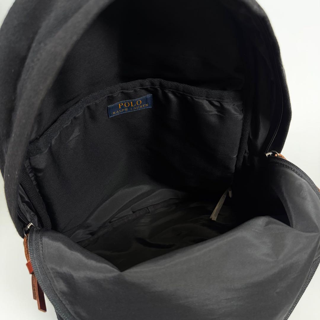 【美品】【現行】ポロラルフローレン　リュック　ポニー刺繍　ブラック