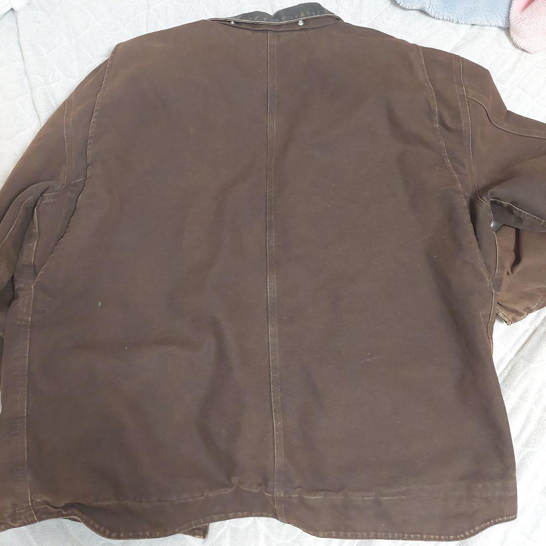 モ*ー様 Carhartt デトロイトジャケット ブラウン メキシコ製 企業ロゴ