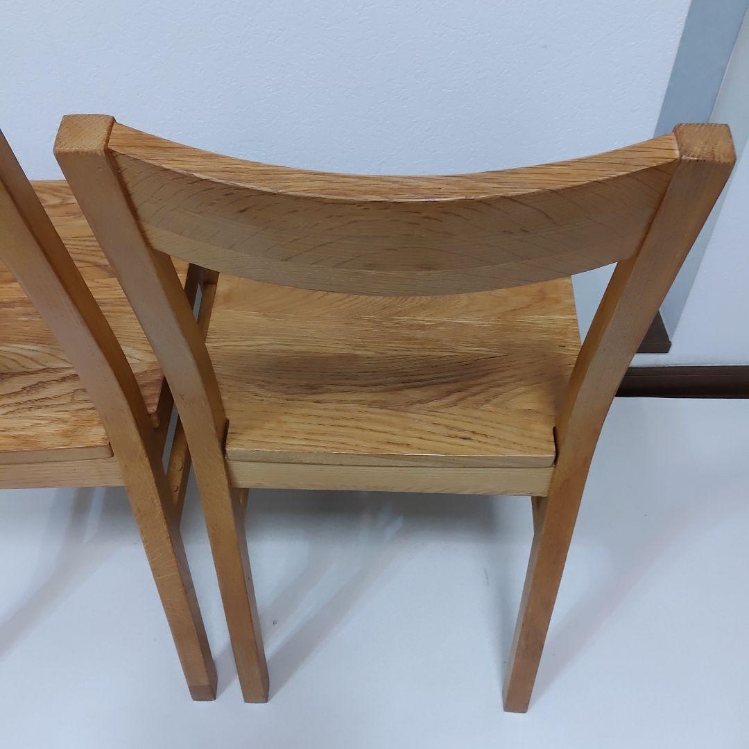 廃盤 希少 2脚セット 無印良品 無垢材 オーク材 チェア 椅子 イス 送料無料