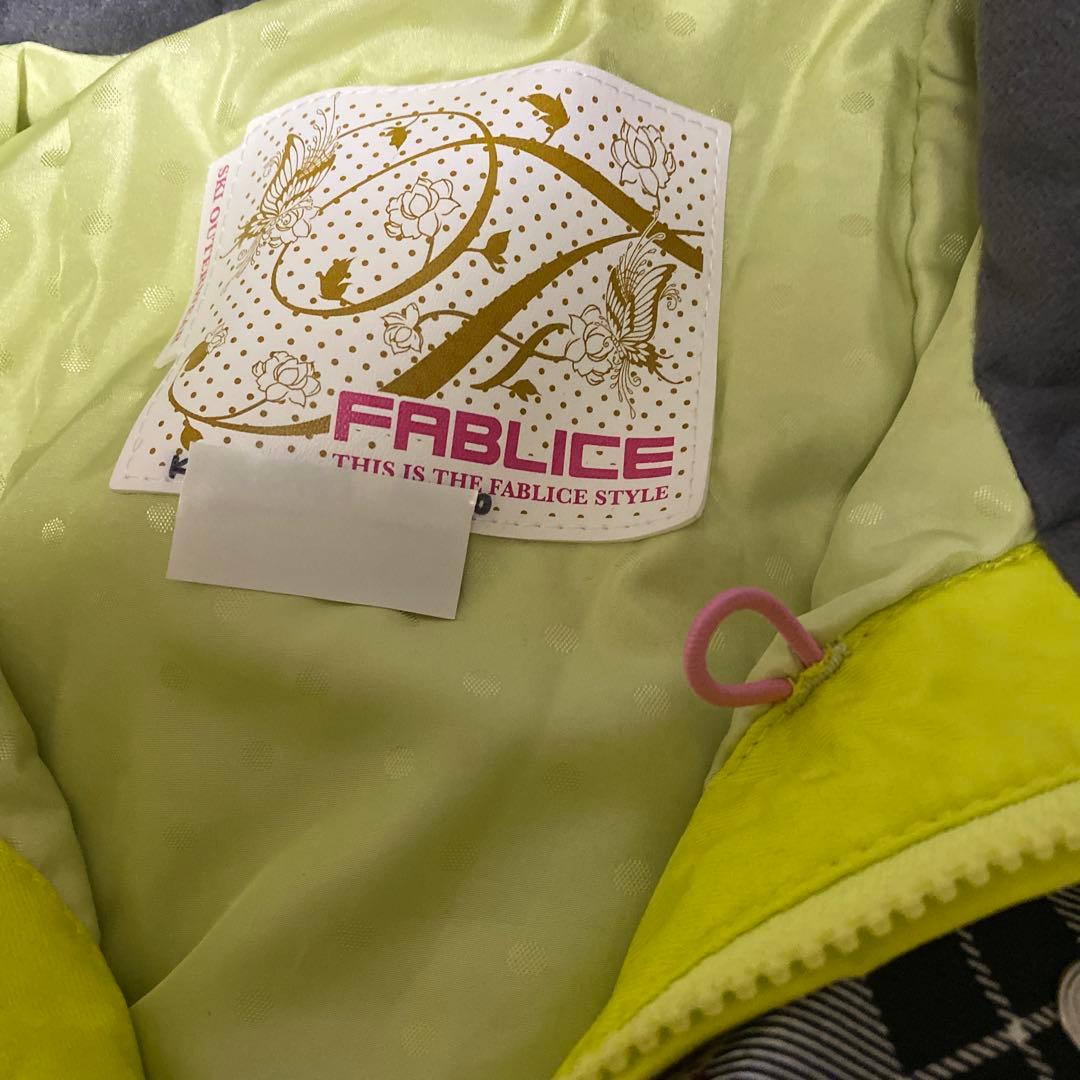 小物・カイロ付きFABLICE スノーボード・スキーウェア チェック柄上L 下M