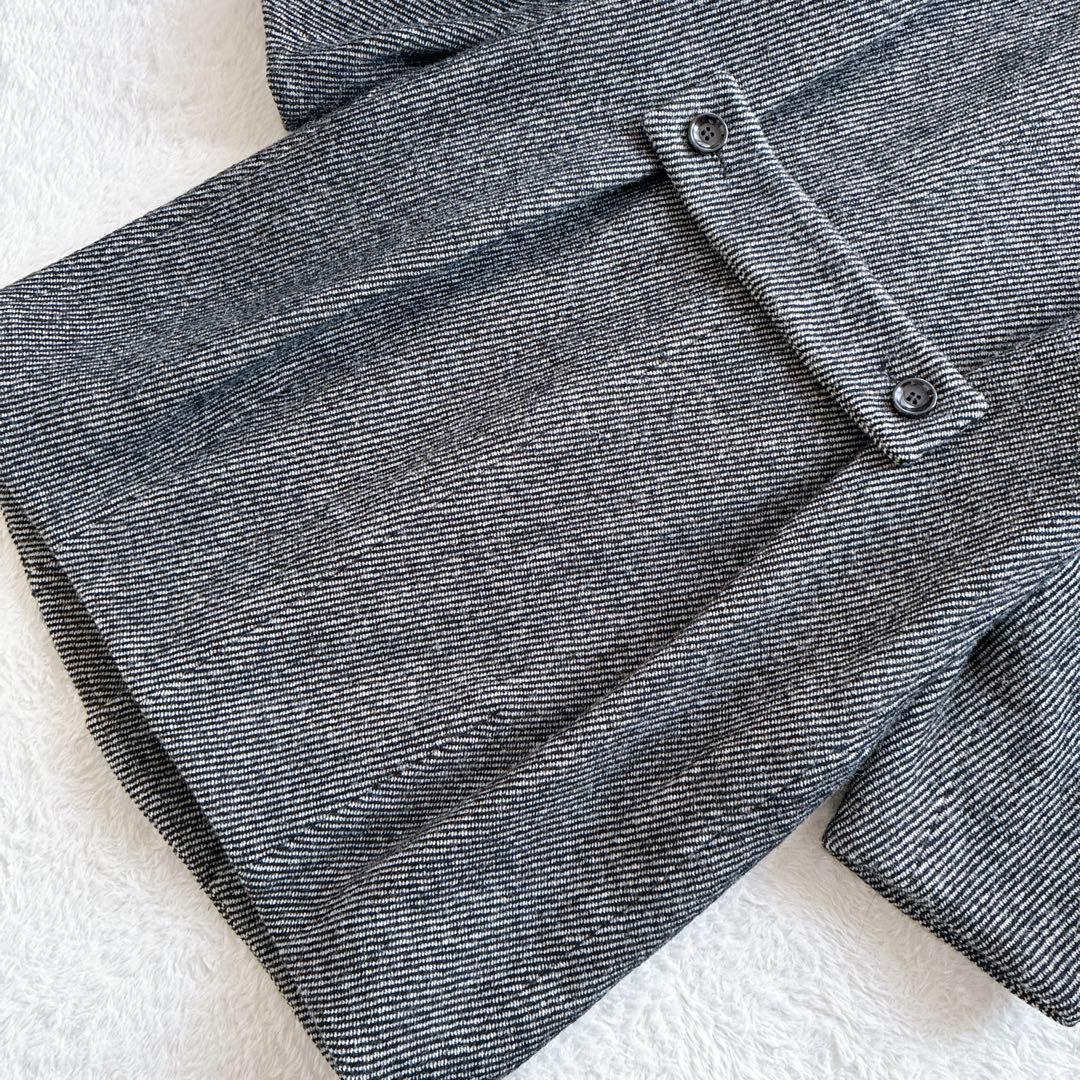 pas de calais コート 4 黒 ウール ロング 毛 高級感 ブラック