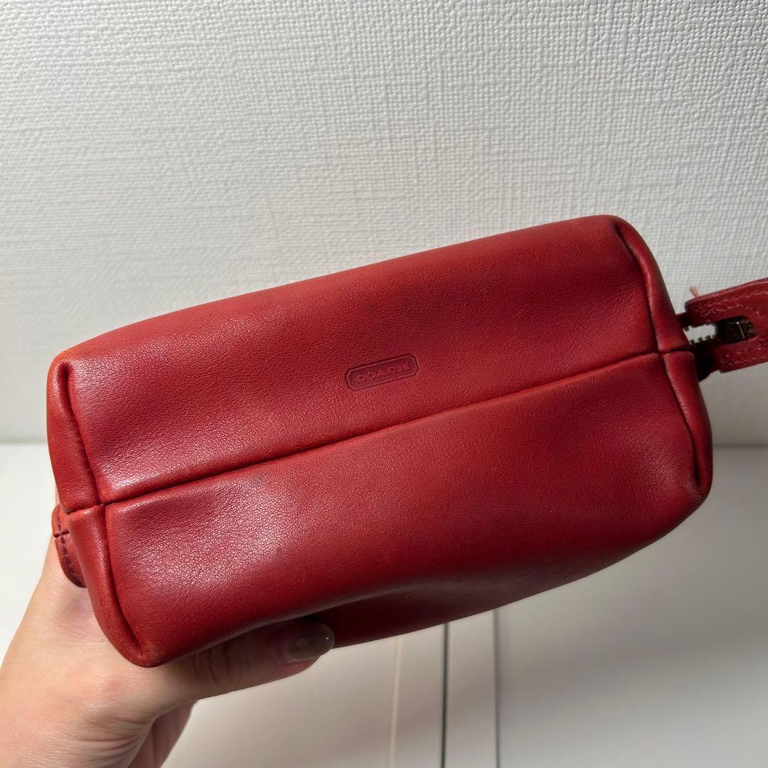 Vintage Coach オールドコーチ ポーチ pouch Red - メルカリ