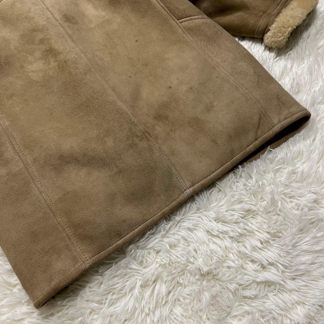 希少✨大きめ✨カンタベリー　ダッフルコート　リアルスエード　リアルムートン　L