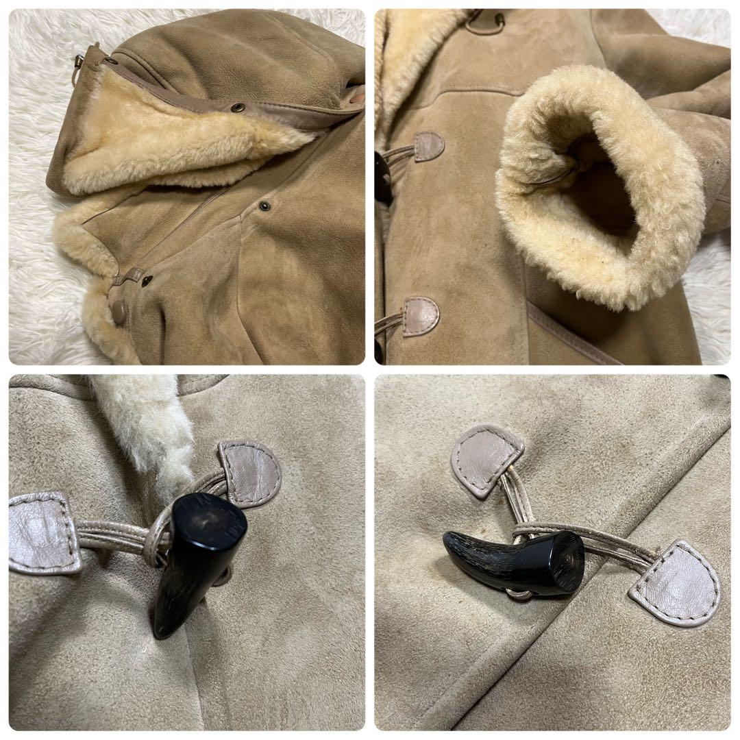 希少✨大きめ✨カンタベリー　ダッフルコート　リアルスエード　リアルムートン　L