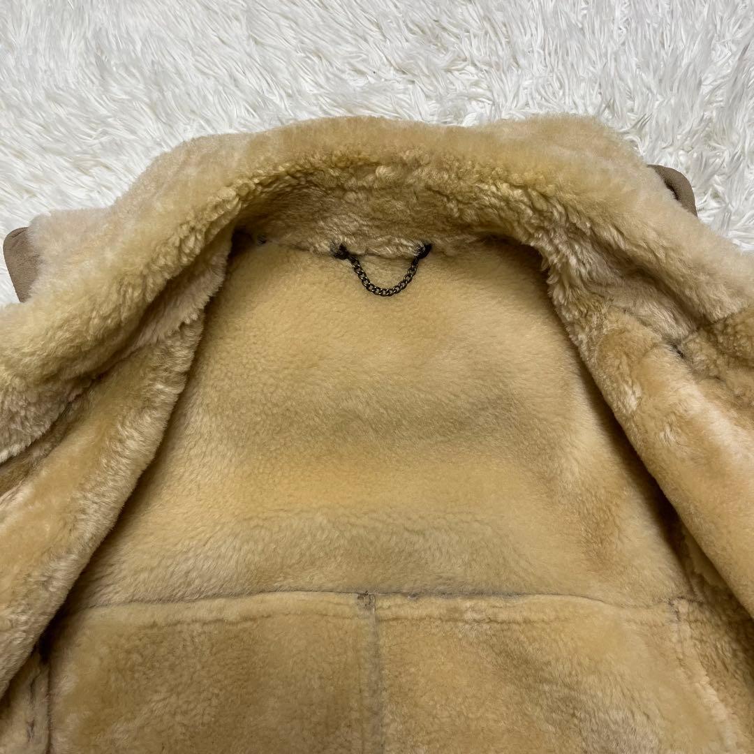 希少✨大きめ✨カンタベリー　ダッフルコート　リアルスエード　リアルムートン　L