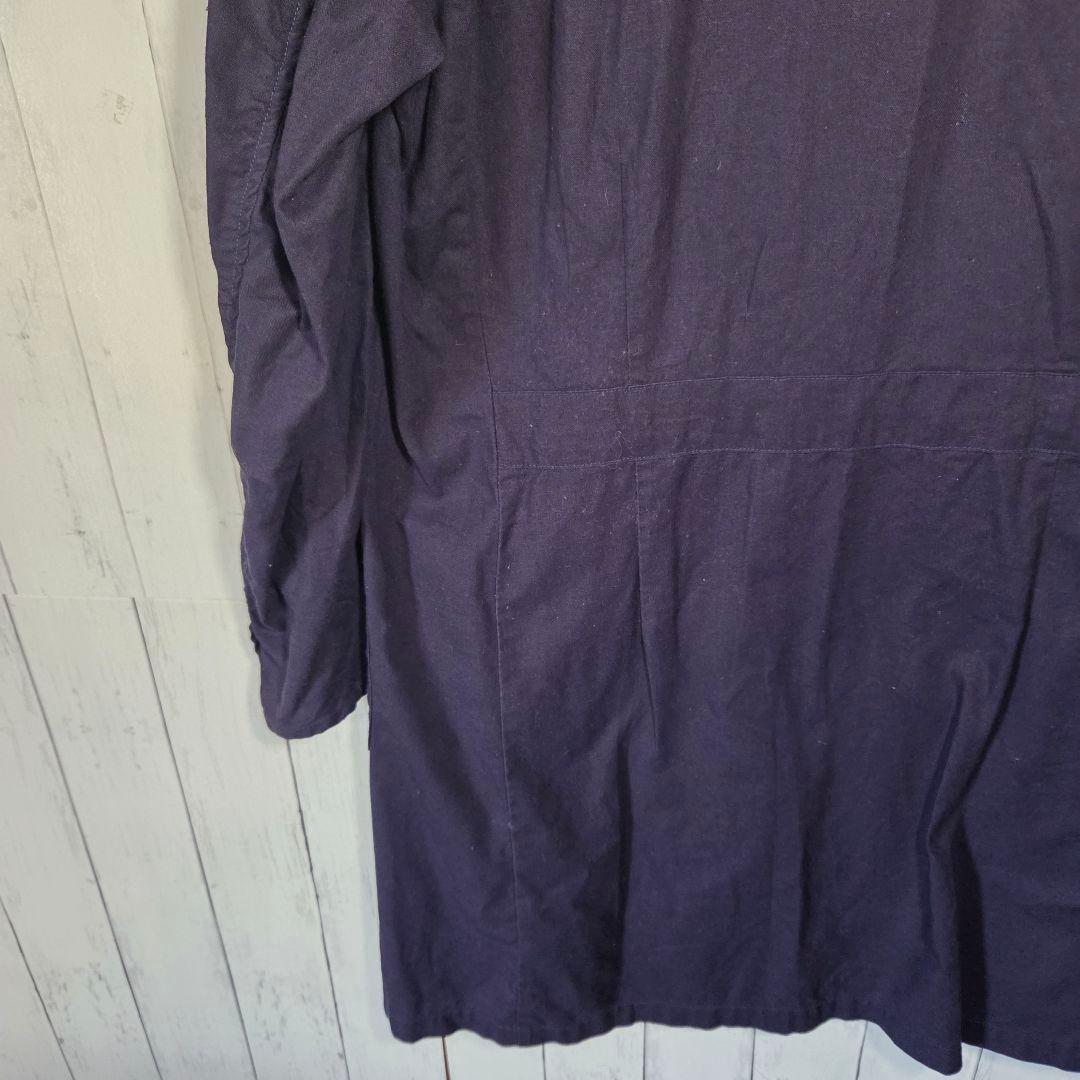 DANTON リネンコットン ショップコート ネイビー 42