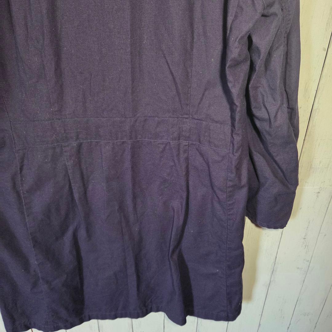 DANTON リネンコットン ショップコート ネイビー 42