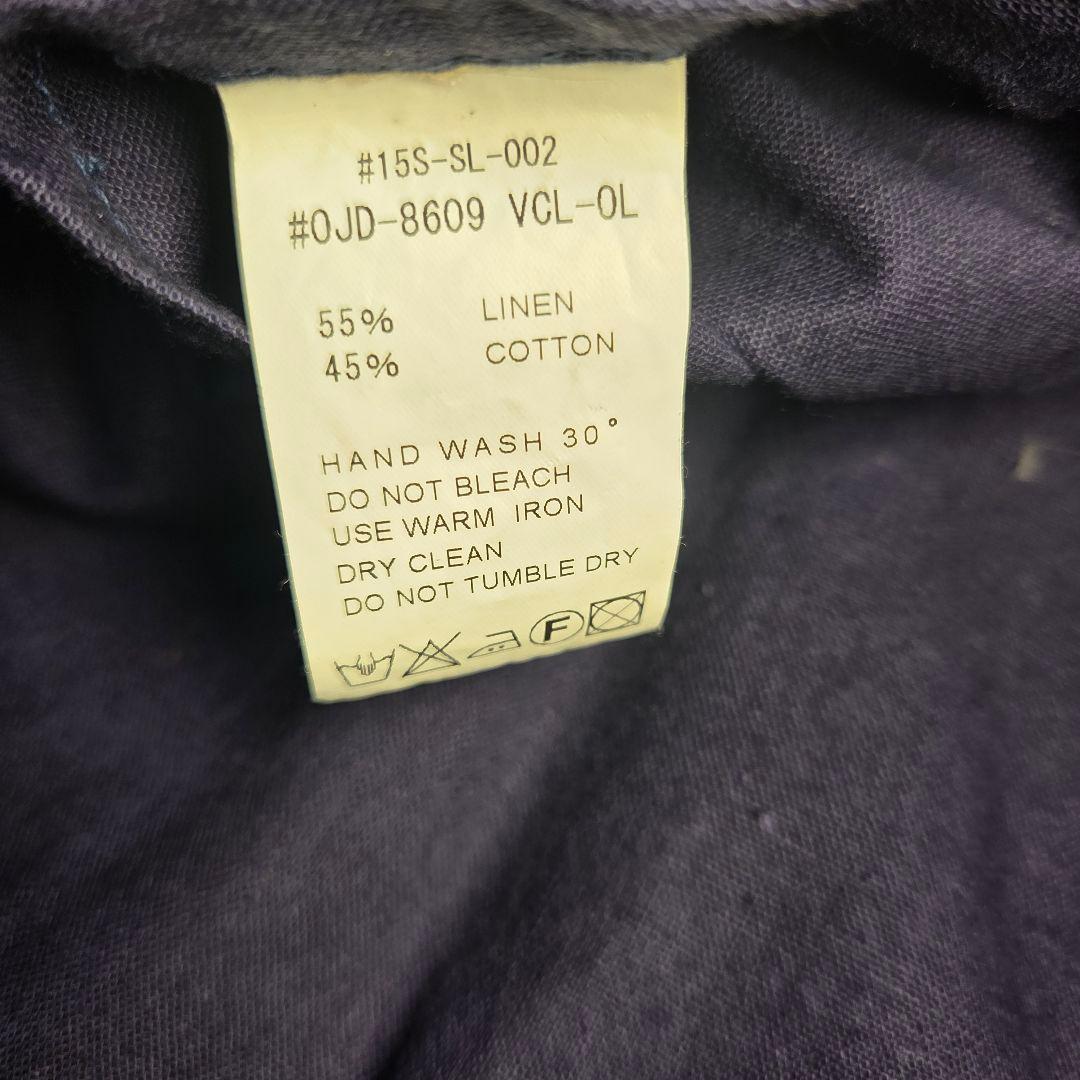 DANTON リネンコットン ショップコート ネイビー 42