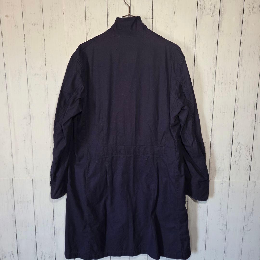 DANTON リネンコットン ショップコート ネイビー 42