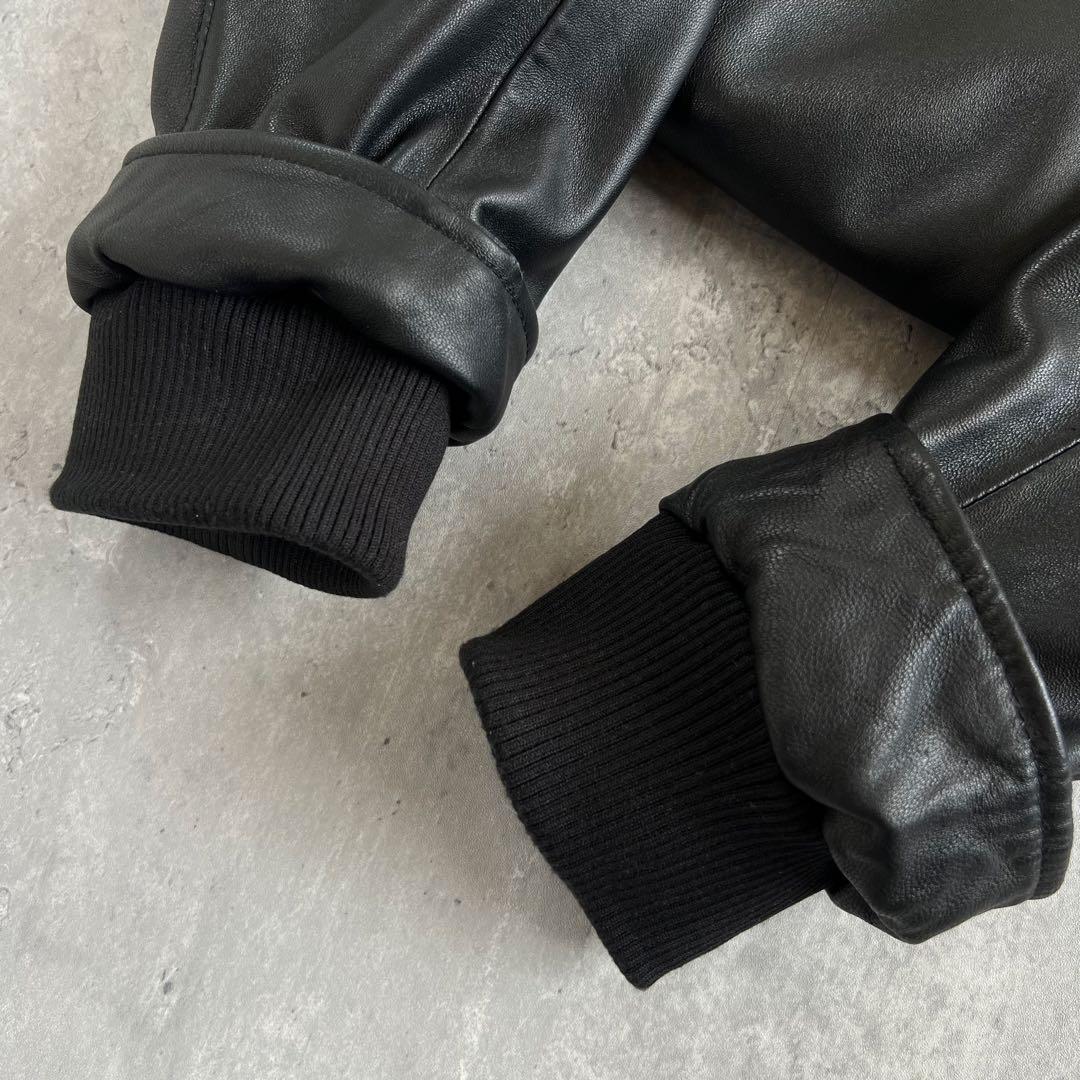 00s　Eddie Bauer　ストームレザー　スタンドカラージャケット　L