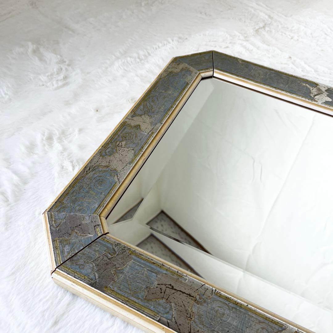 ✨イタリア製✨ウォールミラー 八角形 壁掛け鏡