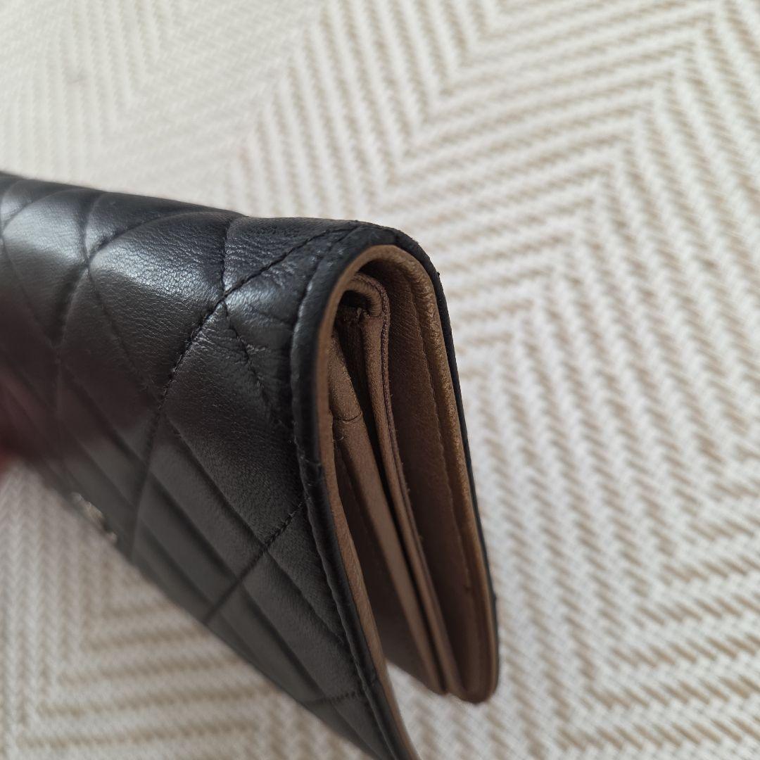 CHANEL マトラッセ ブラック 長財布 黒 キャビアスキン