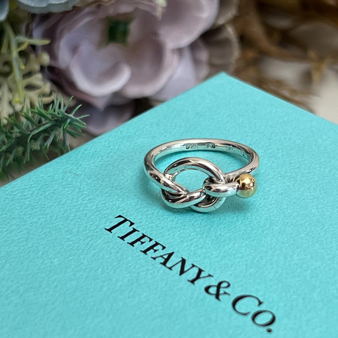 廃盤品】ティファニー ラブノット フックアンドアイ 8号 シルバー 指輪