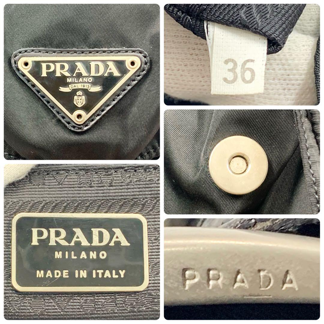 【✨極美品✨】プラダ バックパック 三角ロゴ 巾着 ナイロン ブラック