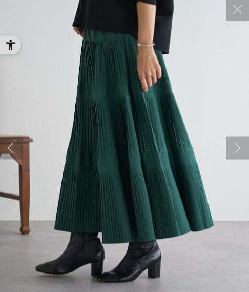 【新品未使用】ビアズリープリーツティアードスカート