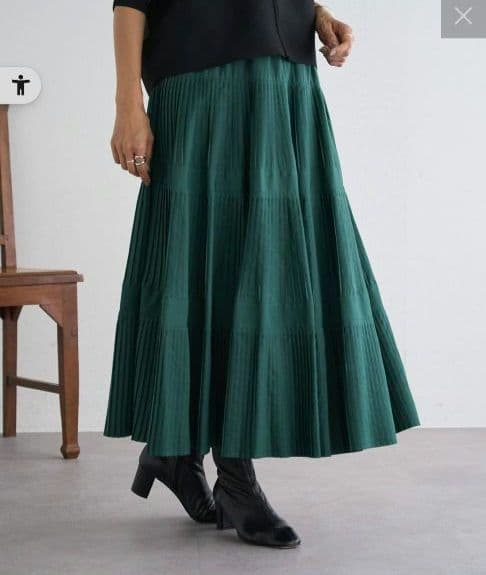 【新品未使用】ビアズリープリーツティアードスカート