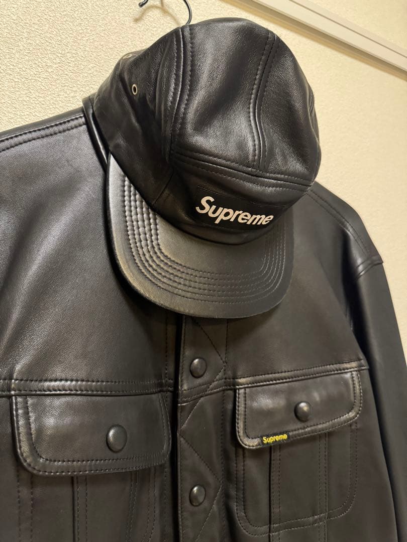 supreme 18AW LEATHER TRUCKER JACKET 野村周平 - メルカリ