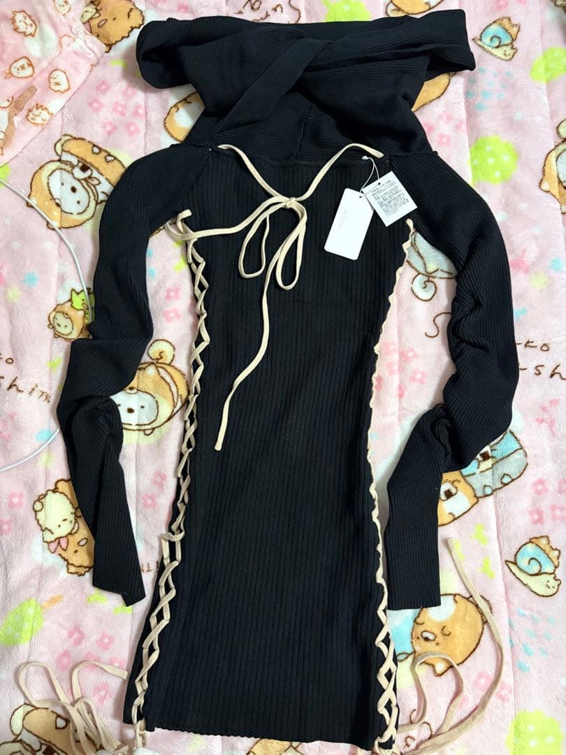 【1/12限定値下】新品amerge オフショル ミニワンピース