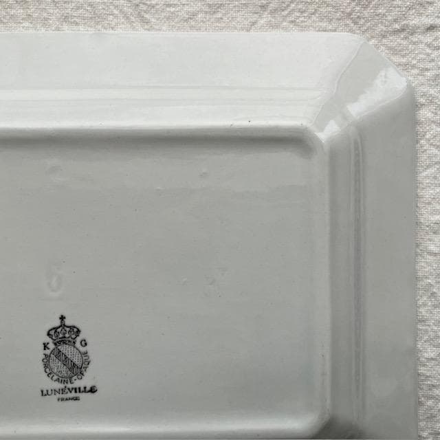 レア小◆リュネヴィルオクトゴナルレクタングル皿クレイユモントロー雅姫サルグミンヌ