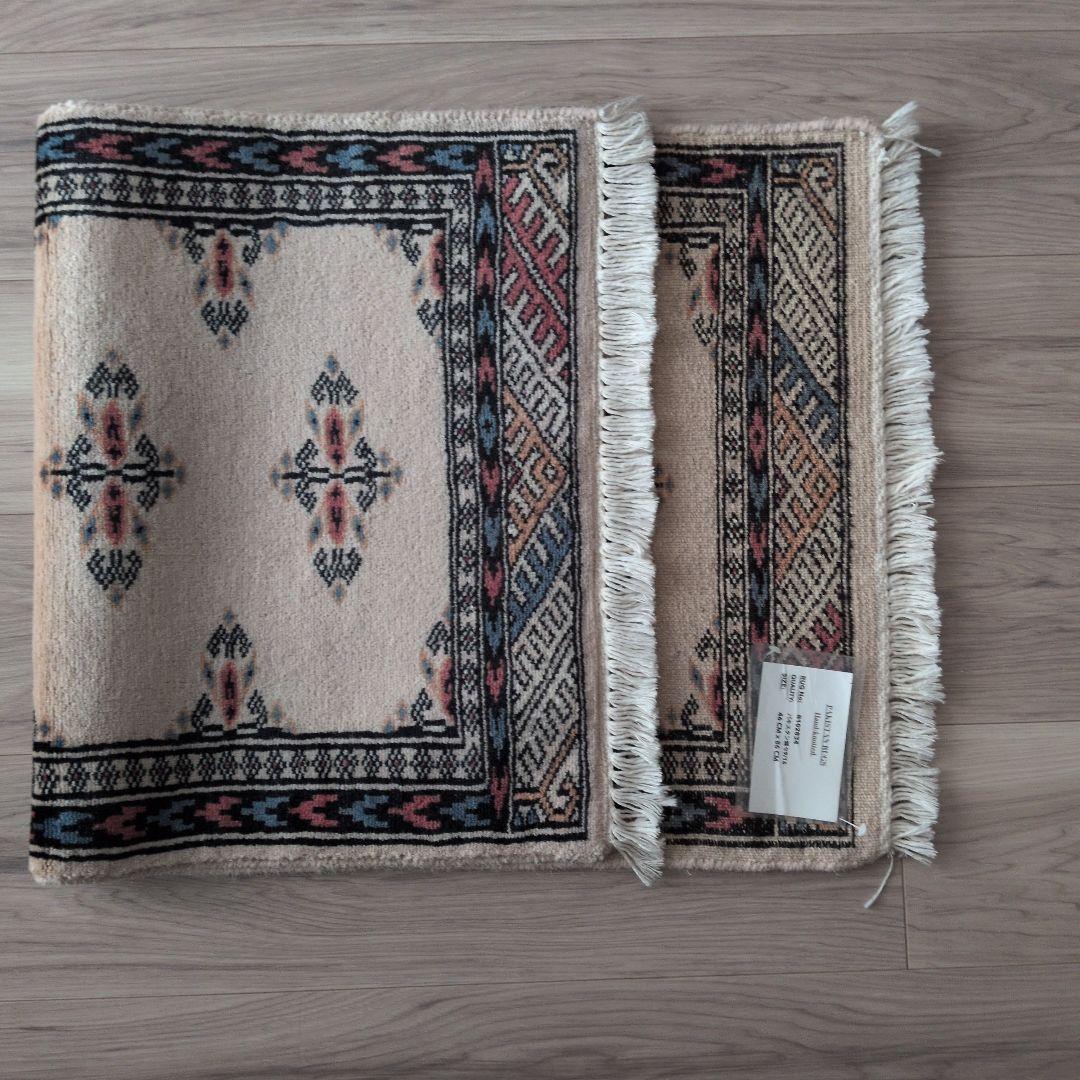 46x86cmパキスタン手織りマット(834)ギャッベ・ペルシャ・毛