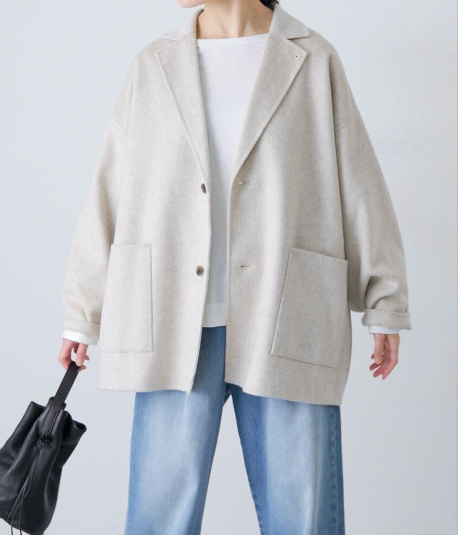 かぐれ　ウールテーラードショートコート