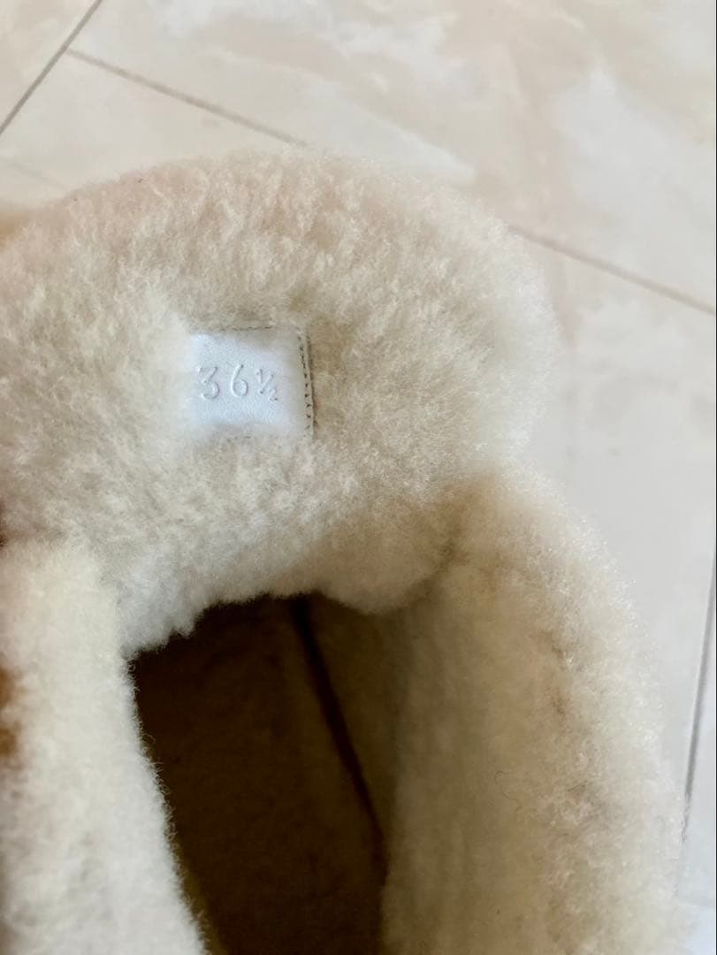 美品 エルメス ムートン スニーカー ジミー 36.5 23.5 HERMES