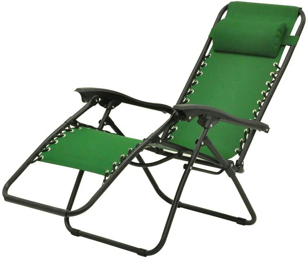 枕付きの無重力椅子には約120キロの荷重がかかります