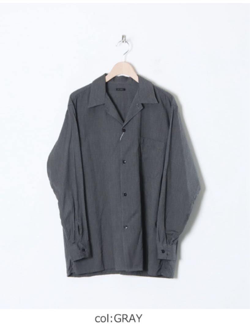 上代35200円COMOLI ヨリ杢 オープンカラーシャツsize3 - メルカリ