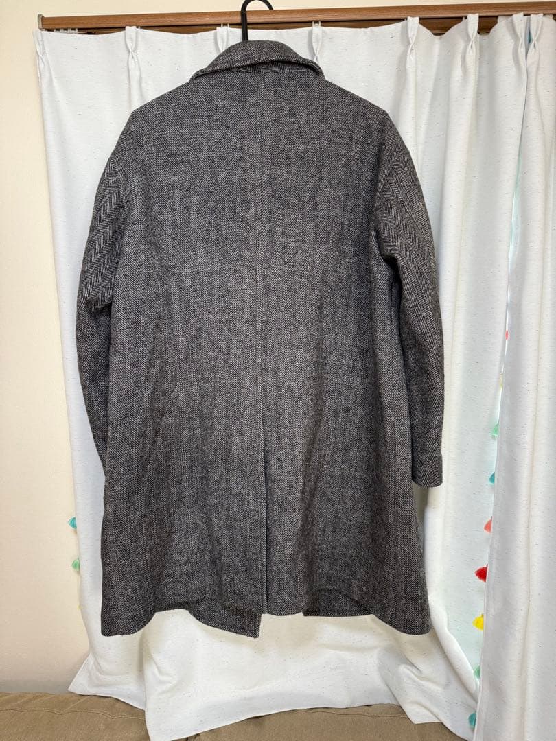 UNITED ARROWS ダブルブレストチェスターコート L グレー