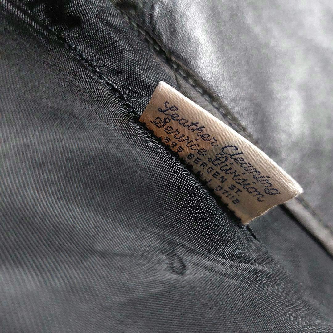 60s~70s デカタロン シングルレザーライダースジャケット ワッペン革