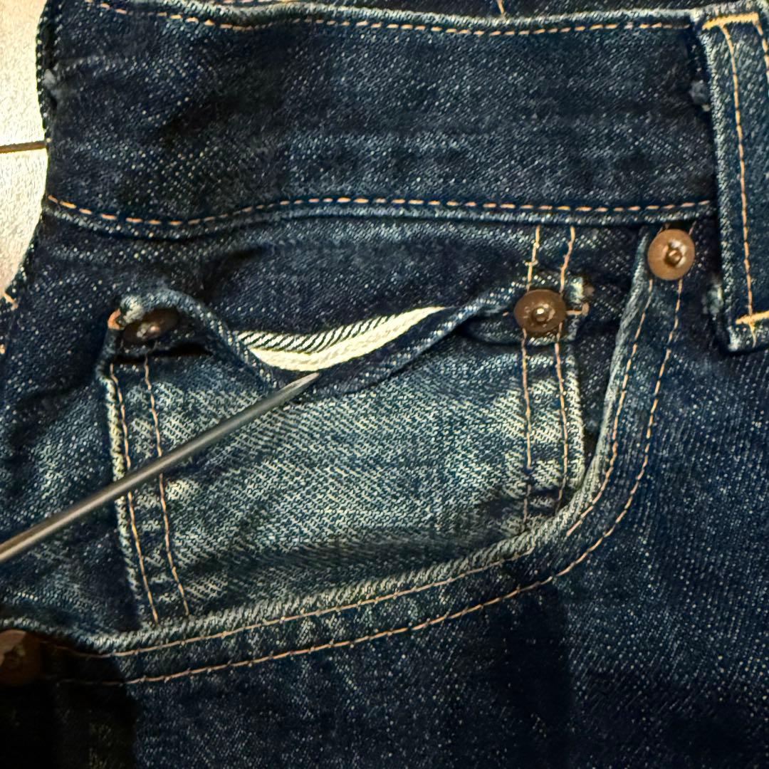 【真紺】LEVI‘S 501XX LVC1937W33鬼ヒゲ ハチノス