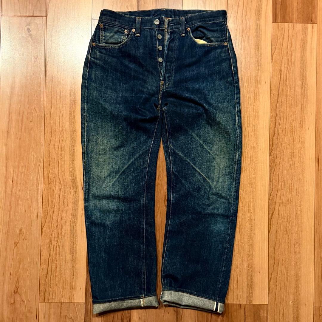 【真紺】LEVI‘S 501XX LVC1937W33鬼ヒゲ ハチノス