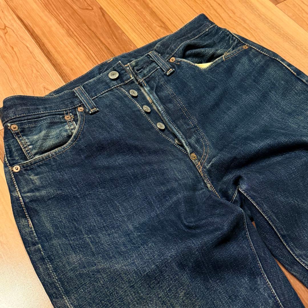 【真紺】LEVI‘S 501XX LVC1937W33鬼ヒゲ ハチノス