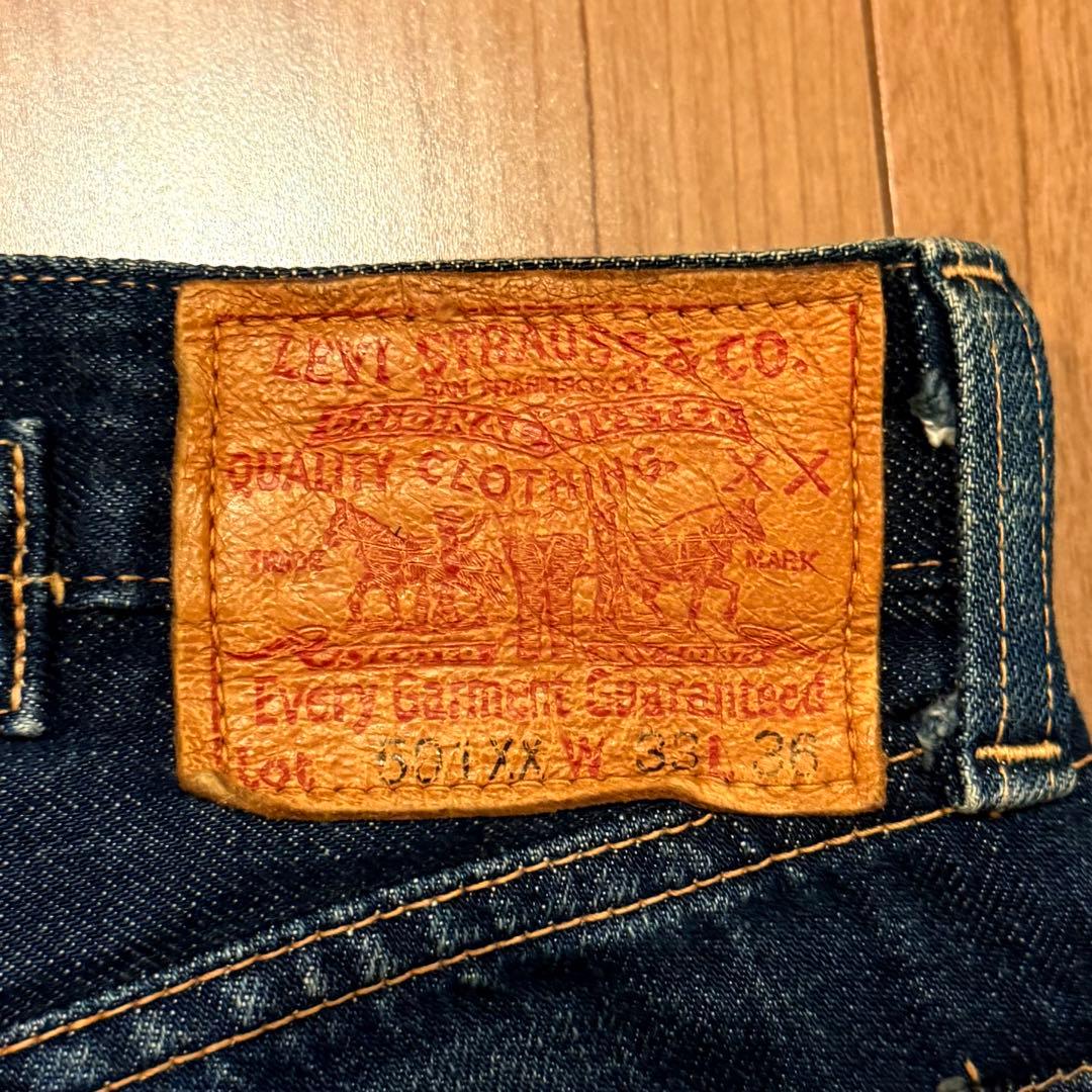 【真紺】LEVI‘S 501XX LVC1937W33鬼ヒゲ ハチノス
