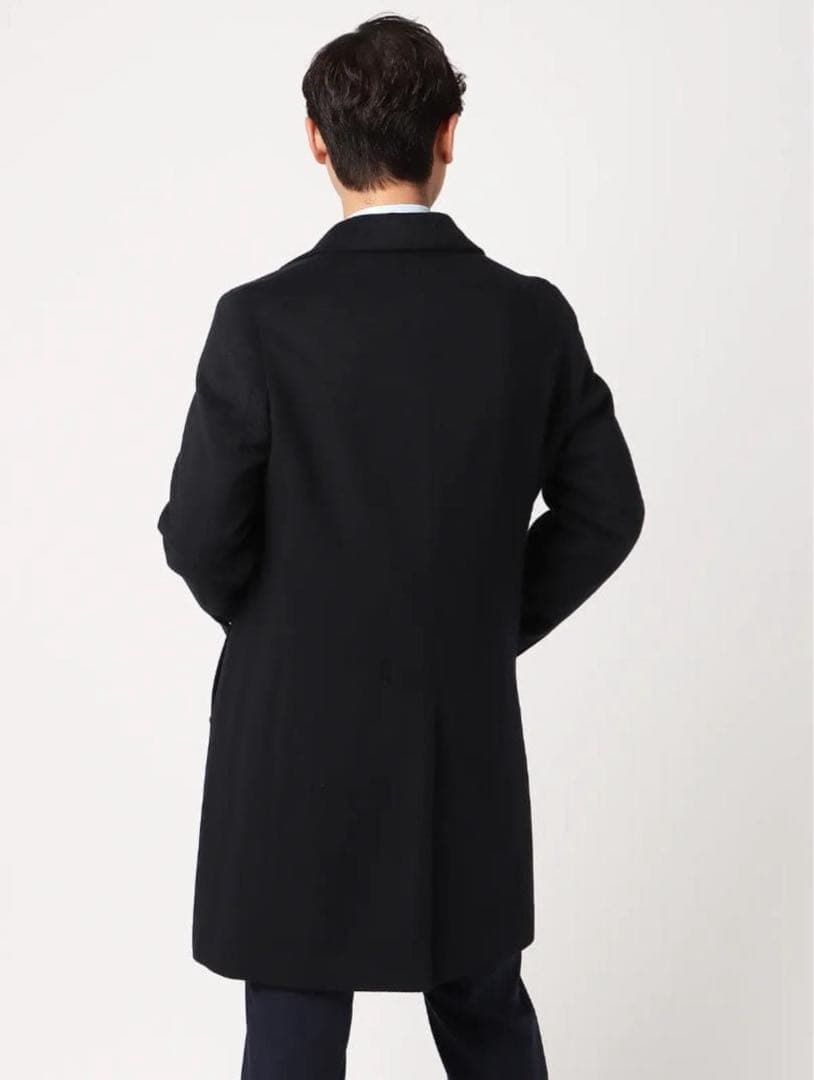 SUIT SQUARE スーツスクエア　チェスターコート メンズ　ネイビー　S