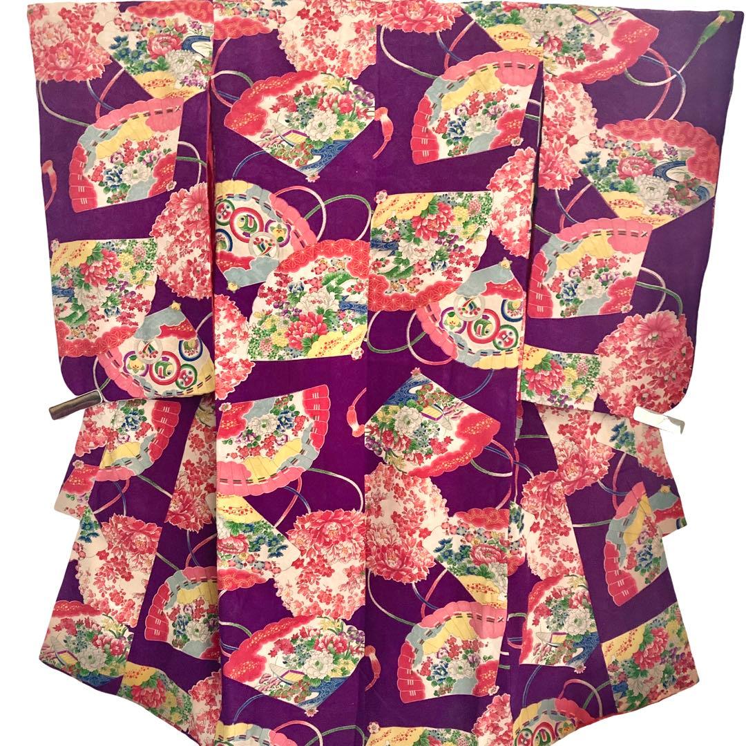 ★ねむです★女の子 子供着物 七五三 アンティーク着物 NO42