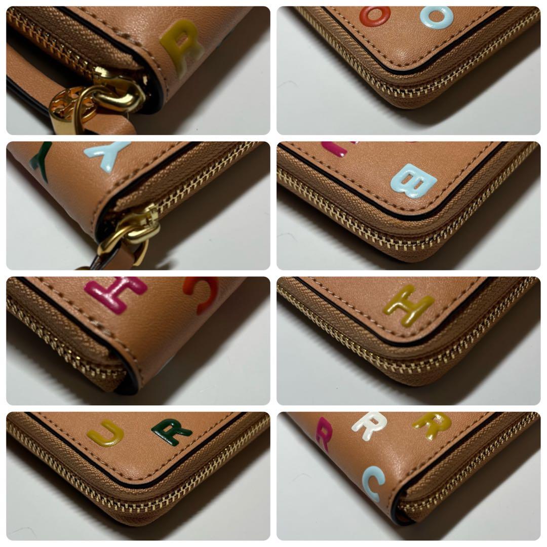 未使用保管品】トリーバーチ 長財布 レタープリント ラウンドジップ