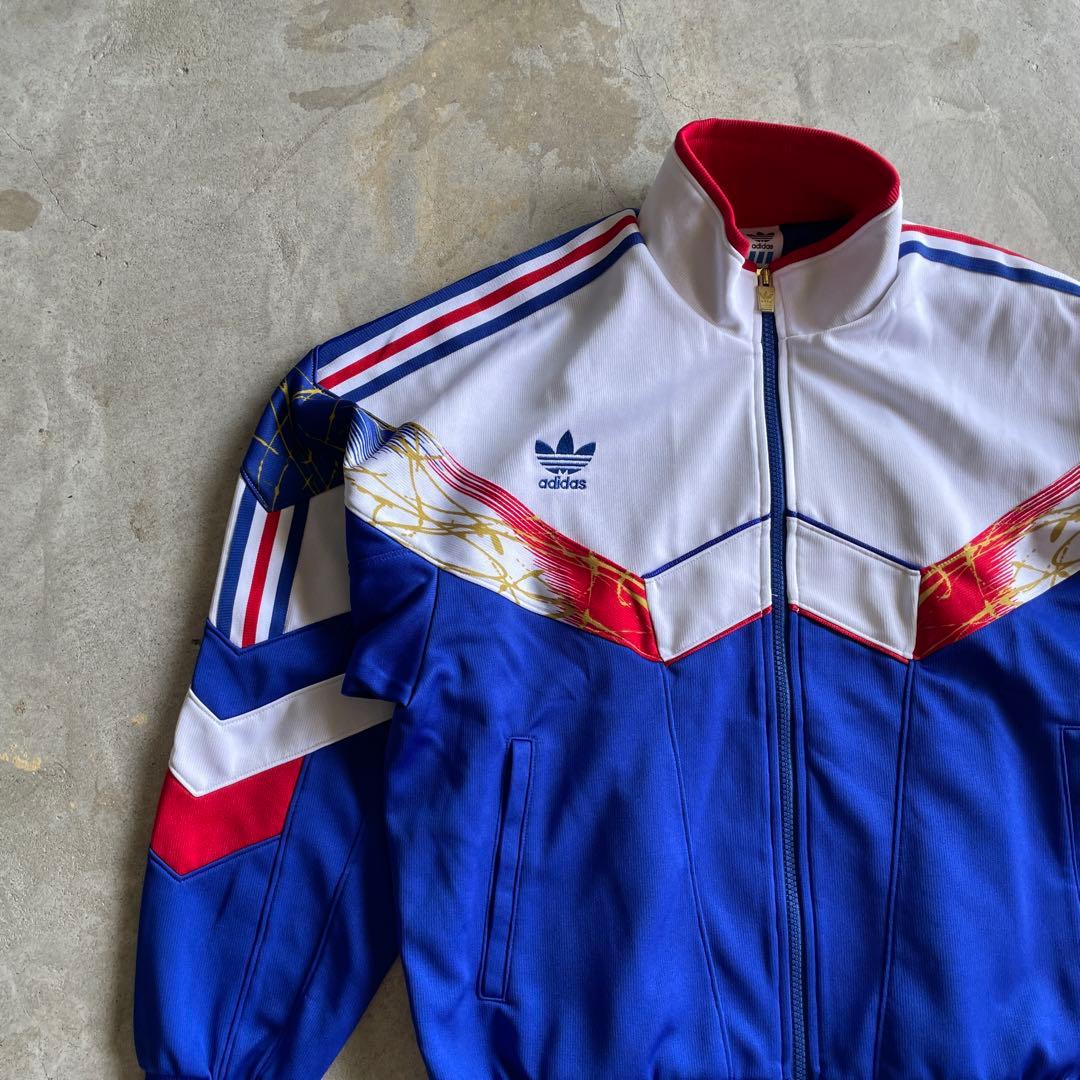 デサント製、レトロ感抜群◎】adidasトラックジャケット古着ジャージ