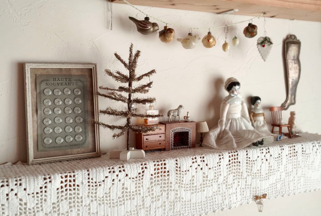 【リュヌとリュカさま】vintage tree ❀ 燻ゴールドのツリー 23cm