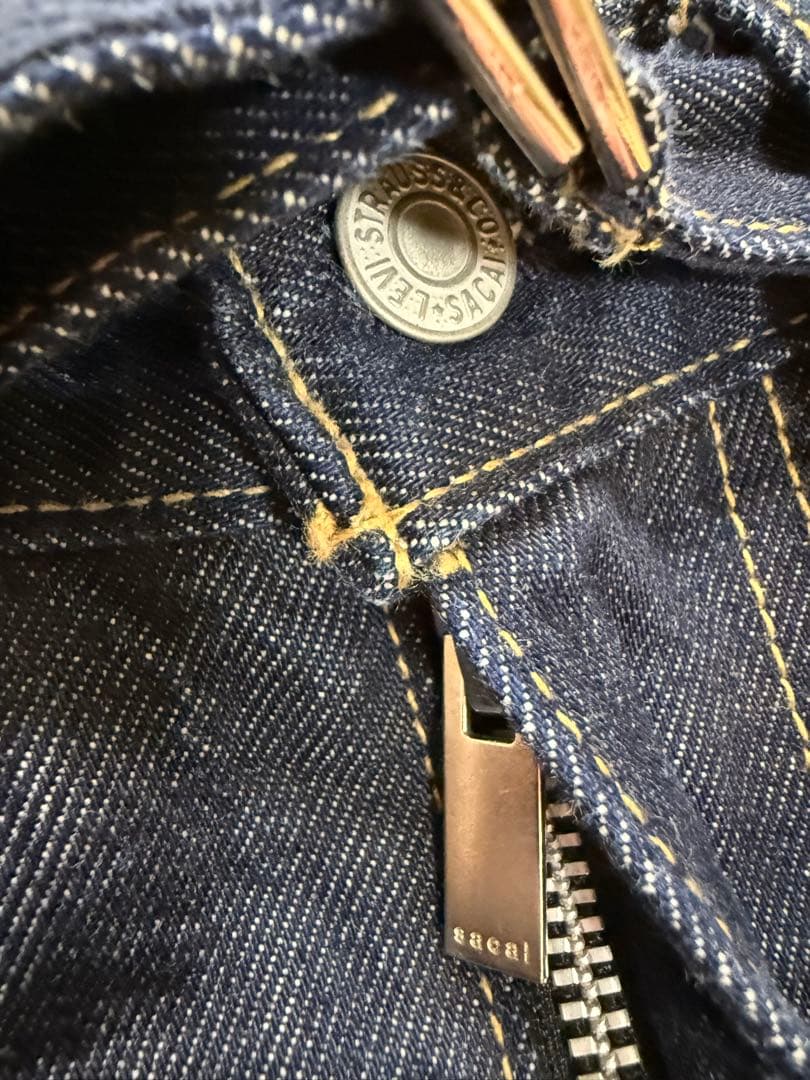 超希少 美品 Sacai サカイ リーバイス 17AW デニム セットアップ S