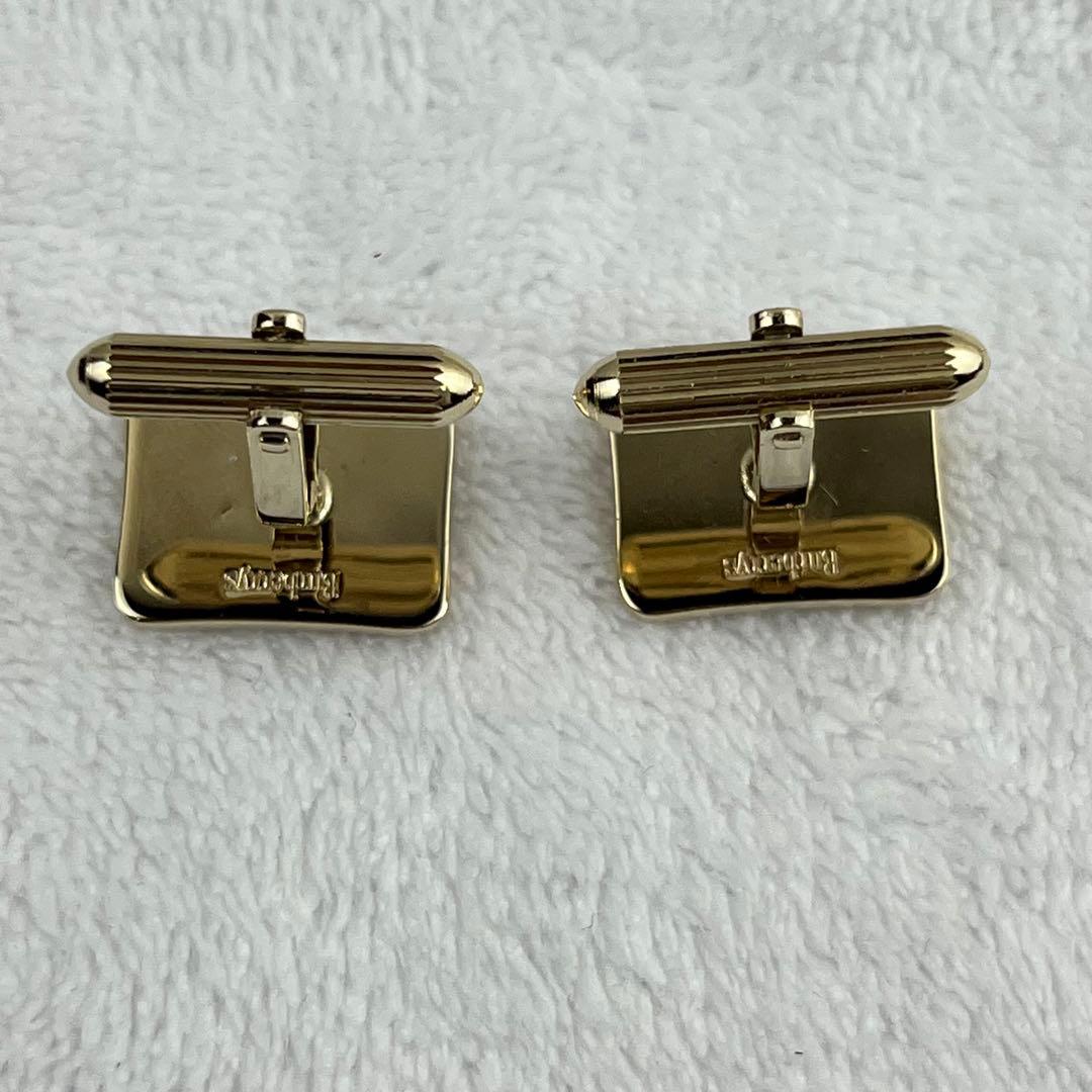 【美品】バーバリー ネクタイピン カフス セット ブラウン ゴールド ホースロゴ