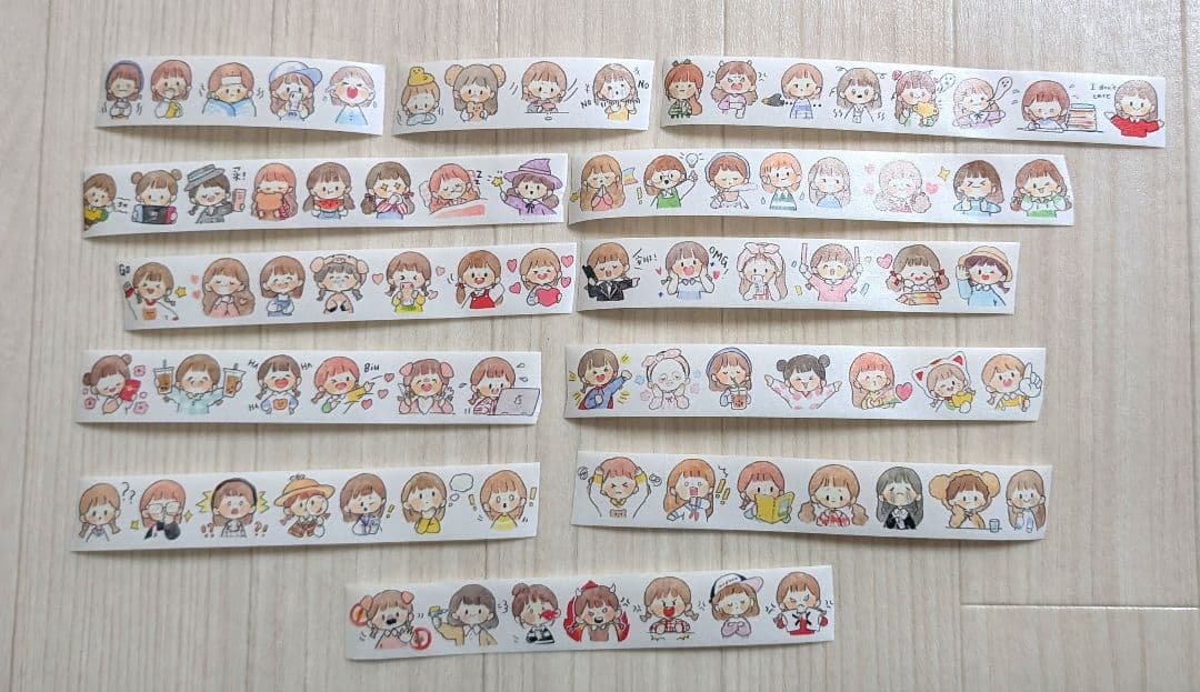 ☆海外マステ☆molinta 1ループ 10種 切り売り Aセット - メルカリ