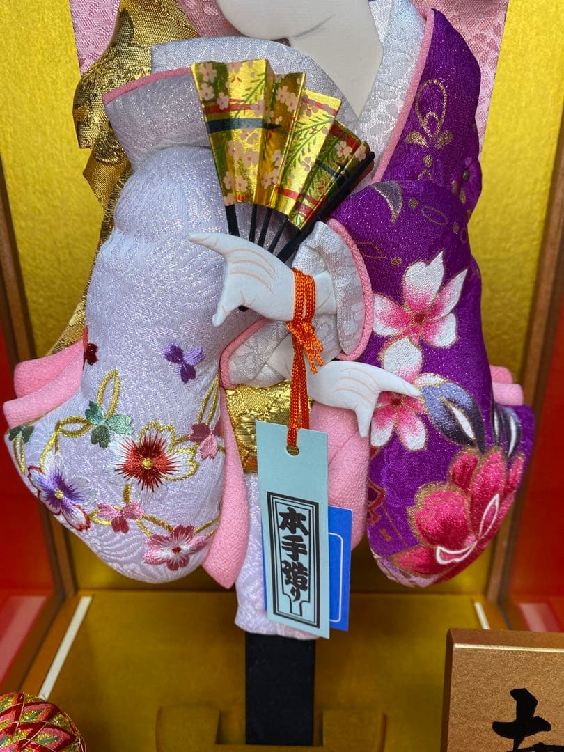 本つげかんざし　羽子板ガラスケース１０号・間口約２７×奥行約２１×高さ約４６㎝