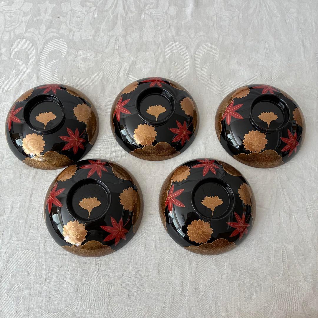 最終価格★【未使用級】 山中塗 漆器 吸物椀 春秋 雑煮碗 正月