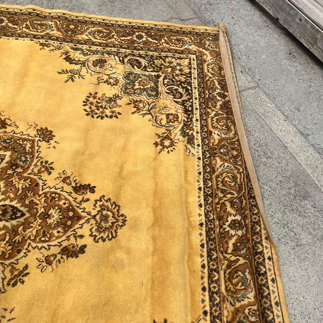 昭和レトロ カメイ トレメート アラベスク模様 ペルシャ絨毯 大型絨毯 ラグ