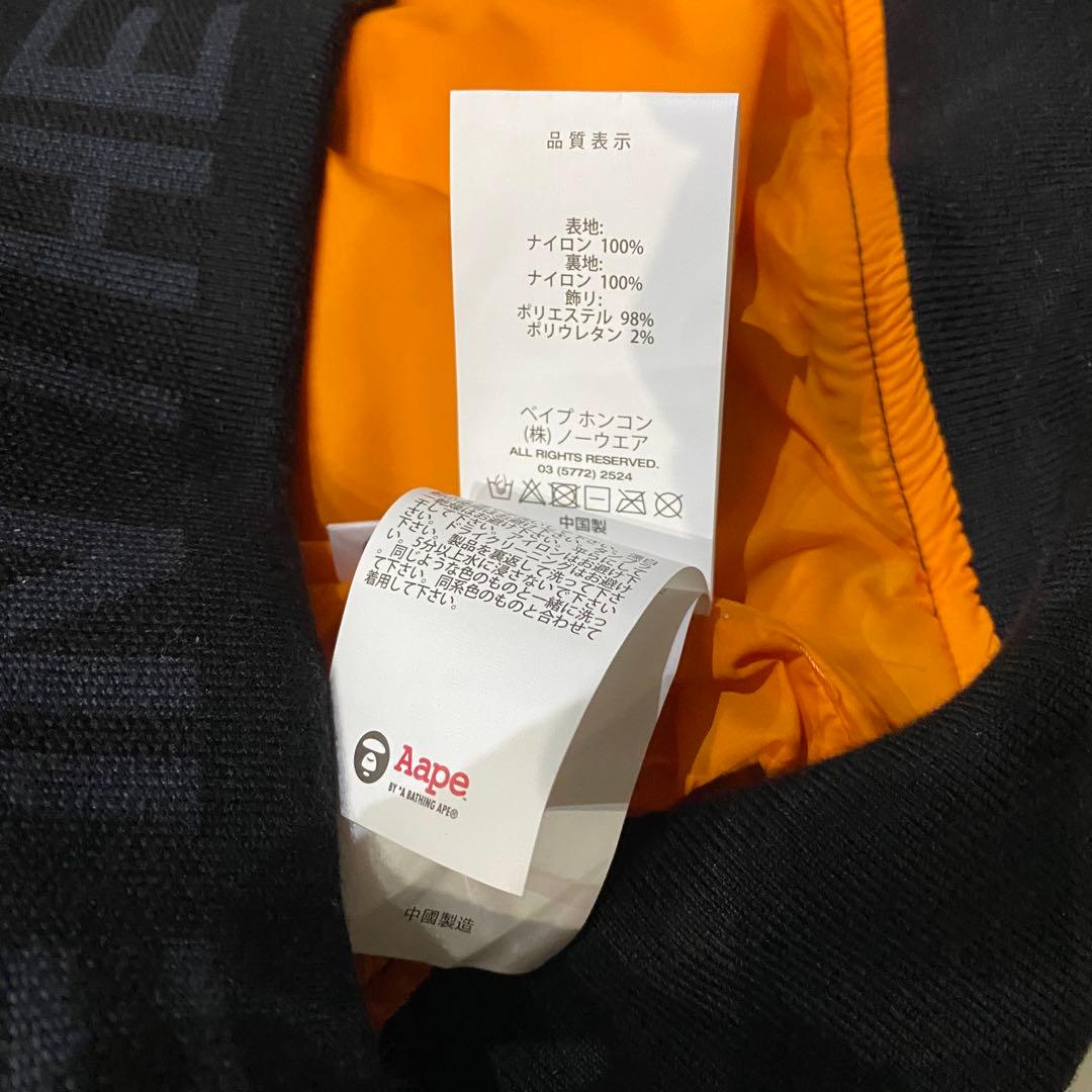 A BATHING APE AAPE NOW MA-1 JACKET 黒 XL